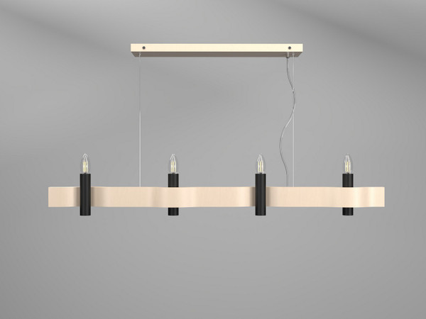 Accord Lighting - 1523.48 - Four Light Pendant - Flow - Organic Cappuccino