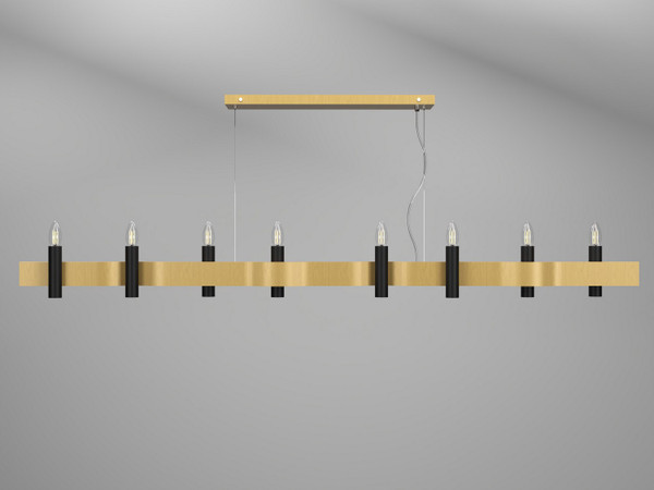 Accord Lighting - 1524.49 - Eight Light Pendant - Flow - Organic Gold