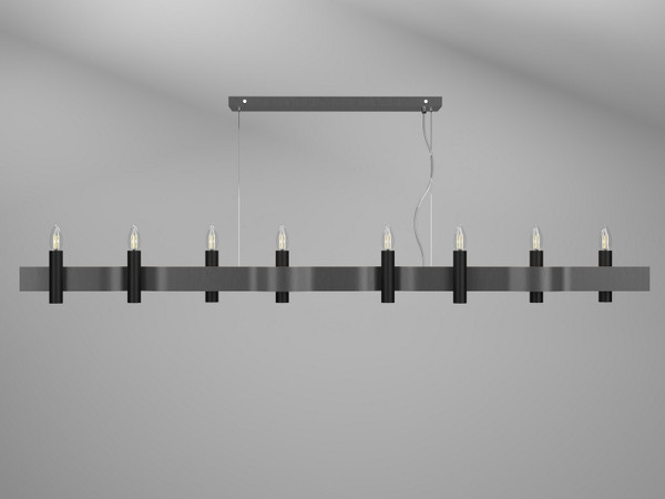 Accord Lighting - 1524.50 - Eight Light Pendant - Flow - Organic Grey