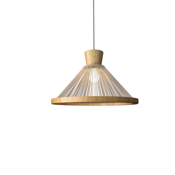 Accord Lighting - 1531.09 - One Light Pendant - Corda - Louro Freijo