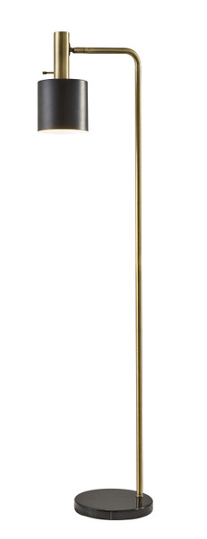 Adesso Home - 3159-01 - Floor Lamp - Emmett - Antique Brass & Black