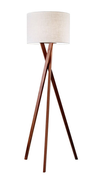 Adesso Home - 3227-15 - Floor Lamp - Brooklyn - Walnut Wood