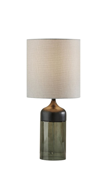 Adesso Home - 3527-01 - Table Lamp - Marina - Black Rubberwood W. Smoked Glass