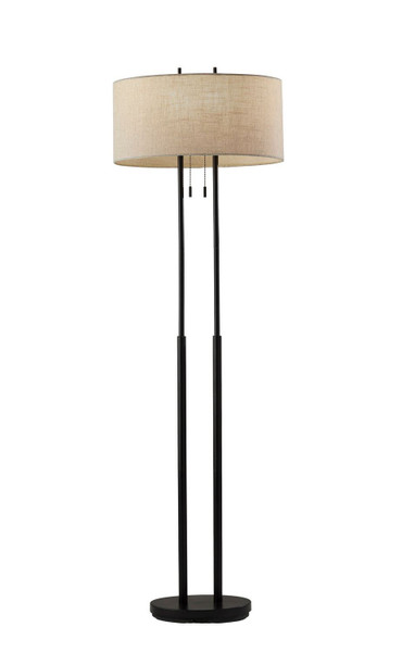 Adesso Home - 4016-26 - Two Light Floor Lamp - Duet - Antique Bronze