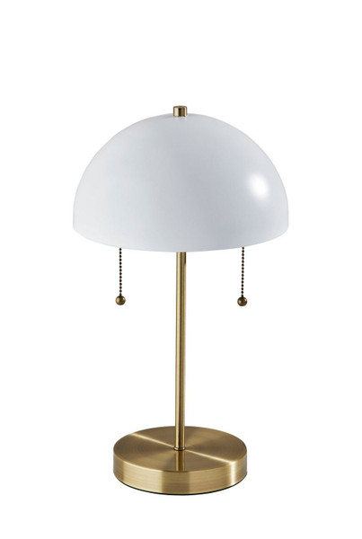Adesso Home - 5132-02 - Two Light Table Lamp - Bowie - Antique Brass & White