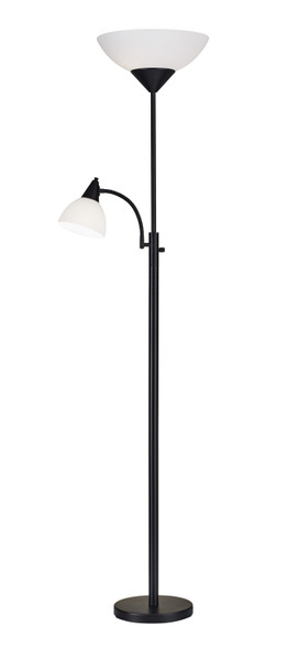 Adesso Home - 7202-01 - Two Light Torchiere - Piedmont - Black