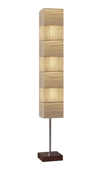 Adesso Home - 8027-15 - Three Light Floorchiere - Sahara - Brushed Steel