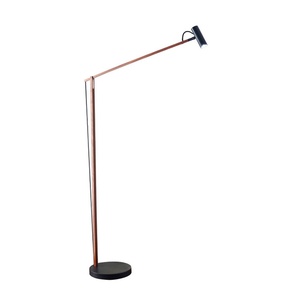 Adesso Home - AD9101-15 - LED Floor Lamp - Crane - Walnut Wood/ Black