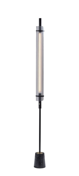 Adesso Home - AD9211-01 - LED Floor Lamp - Flair - Black W. Antique Brass