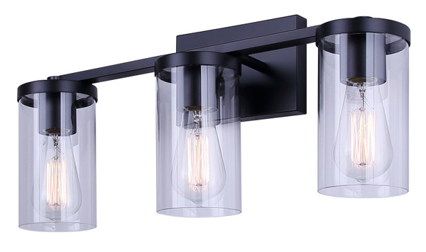 Canarm - IVL1234A03BK - Three Light Vanity - Britton - Matte Black