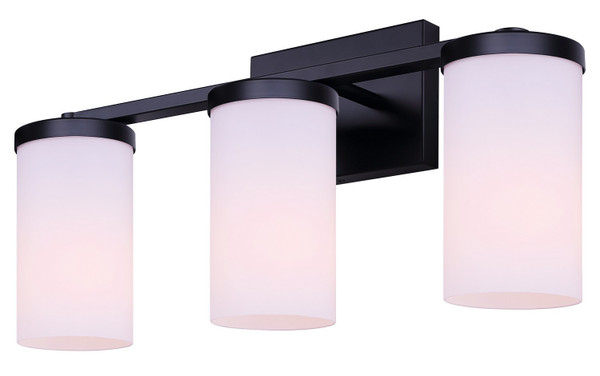 Canarm - IVL1234A03BK-FO - Three Light Vanity - Britton - Matte Black