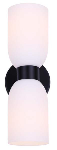 Canarm - IWF1251A02BK - Two Light Wall Fixture - Darius - Matte Black
