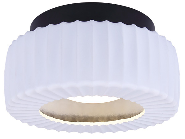Canarm - LFM338A11BKR - LED Flush Mount - Dario - Matte Black And White