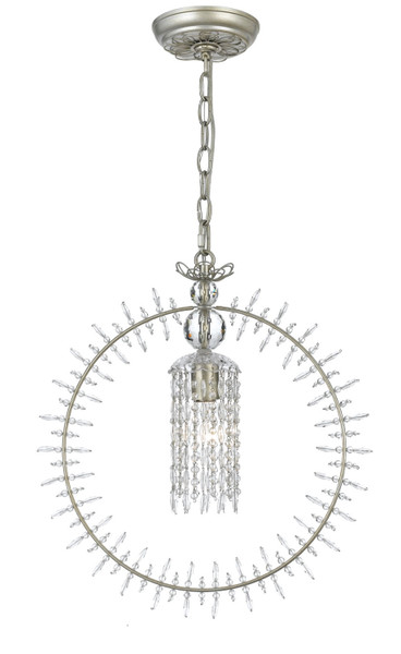 Crystorama - 9820-SL - One Light Mini Chandeliers - Grace - Silver Leaf