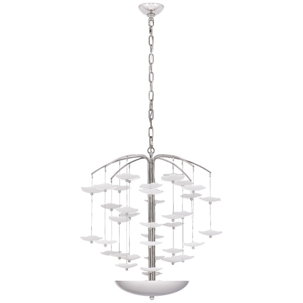 Visual Comfort Signature - KS 5060PN-CRE - Five Light Chandelier - Leighton - Polished Nickel