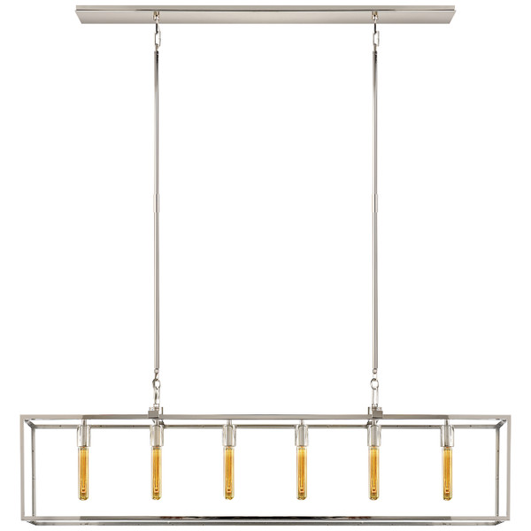 Visual Comfort Signature - S 5015PN - Six Light Linear Lantern - Belden - Polished Nickel