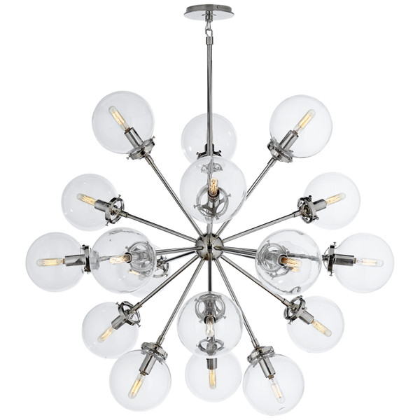 Visual Comfort Signature - S 5271PN-CG - 18 Light Chandelier - Bistro - Polished Nickel
