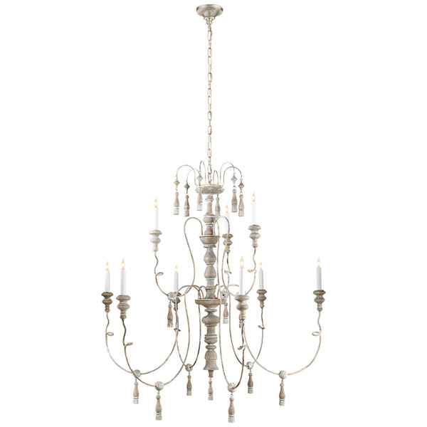 Visual Comfort Signature - SK 5003BW - Nine Light Chandelier - Michele - Belgian White