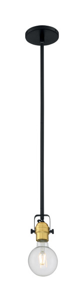 Nuvo Lighting - 60-6987 - One Light Mini Pendant - Mantra - Black / Brushed Brass