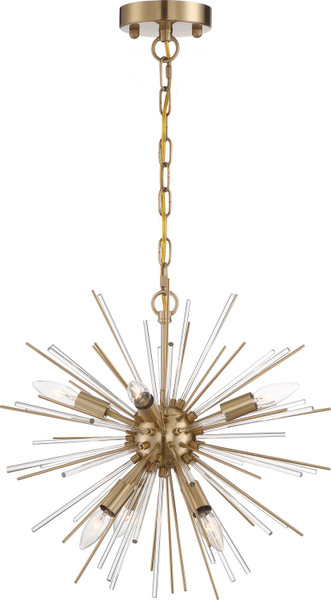 Nuvo Lighting - 60-6992 - Six Light Chandelier - Cirrus - Vintage Brass