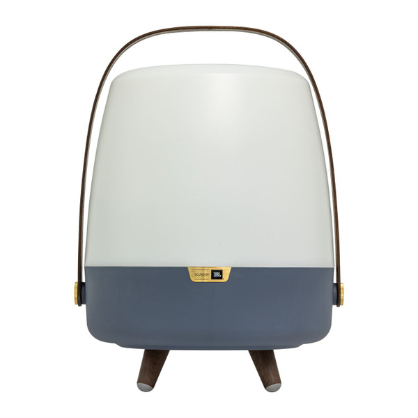 Adesso Home - 1201-07 - LED Speaker Lamp - Lite Up Play - Ocean - Blue W. Walnut Wood & Brass