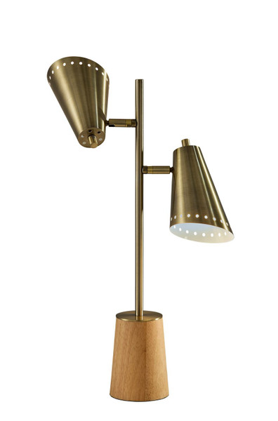 Adesso Home - 9410-21 - Two Light Desk Lamp - Josephine - Antique Brass