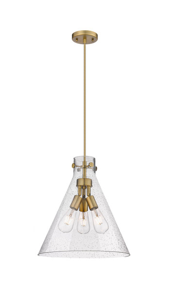 Innovations - 410-3PL-BB-G411-14SDY - Three Light Pendant - Downtown Urban - Brushed Brass
