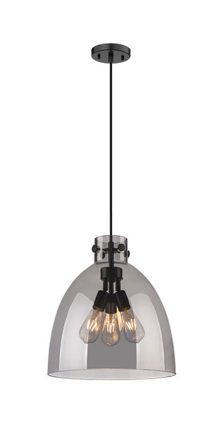 Innovations - 410-3PL-BK-G412-14SM - Three Light Pendant - Downtown Urban - Matte Black