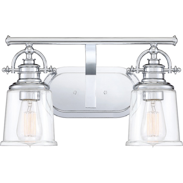 Quoizel - GRT8602C - Two Light Bath Fixture - Grant - Polished Chrome