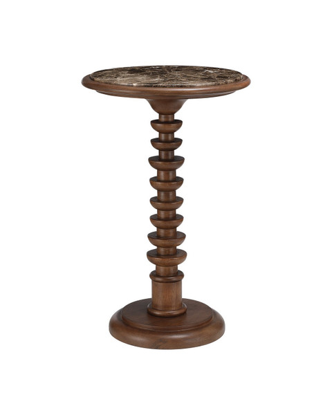 Currey and Company - 3000-0337 - Accent Table - Steppe - Dark Brown / Natural