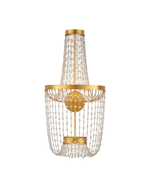 Currey and Company - 5000-0307 - LED Wall Sconce - Mademoiselle - Clear / Contemporary Gold Leaf / Contemporary Gold