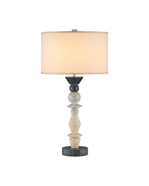 Currey and Company - 6000-1101 - One Light Table Lamp - Cairn - Natural / Midnight Black