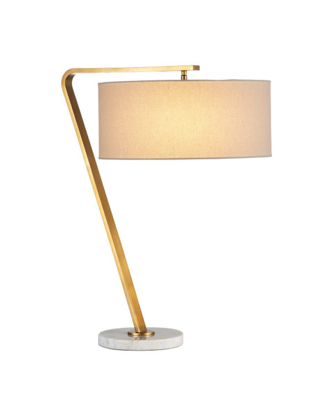 Currey and Company - 6000-1127 - Two Light Table Lamp - Brachium - Antique Brass / Natural White
