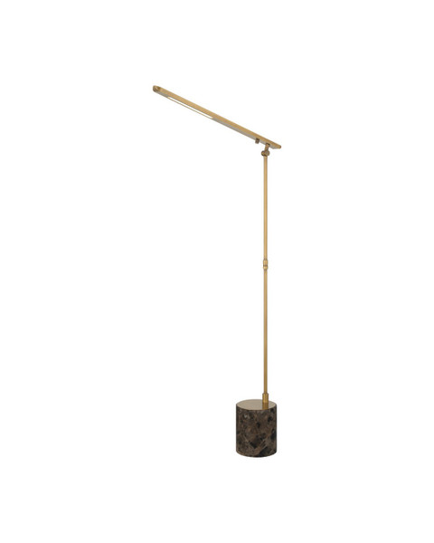 Currey and Company - 8000-0185 - LED Floor Lamp - Hanford - Polished Antique Brass / Brown