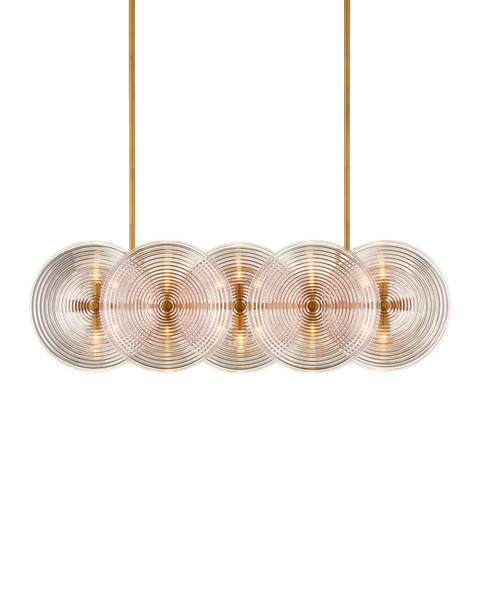 Currey and Company - 9000-1457 - Ten Light Chandelier - Whirlwind - Pale Pink / Brass