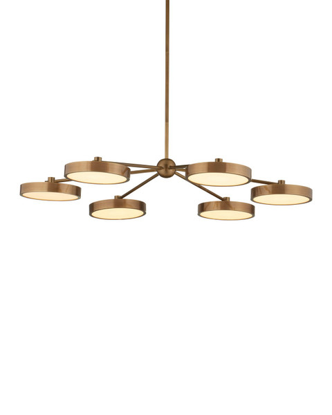 Currey and Company - 9000-1476 - LED Chandelier - Merrick - Polished Antique Brass / White
