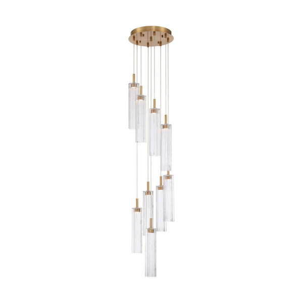 Crystorama - ADD-405-AG-CL - LED Pendant - Addis - Aged Brass