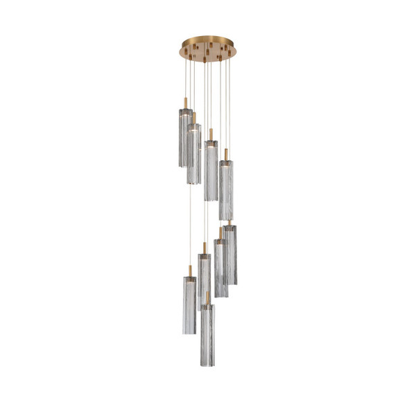 Crystorama - ADD-405-AG-SM - LED Pendant - Addis - Aged Brass