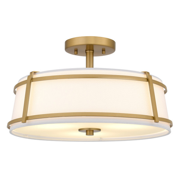 Quoizel - SLN1716BRG - Three Light Semi-Flush Mount - Sloane - Brushed Gold
