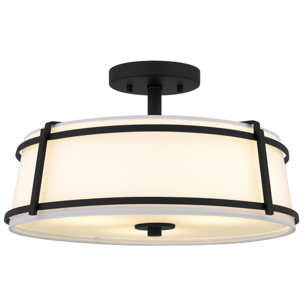 Quoizel - SLN1716MBK - Three Light Semi-Flush Mount - Sloane - Matte Black