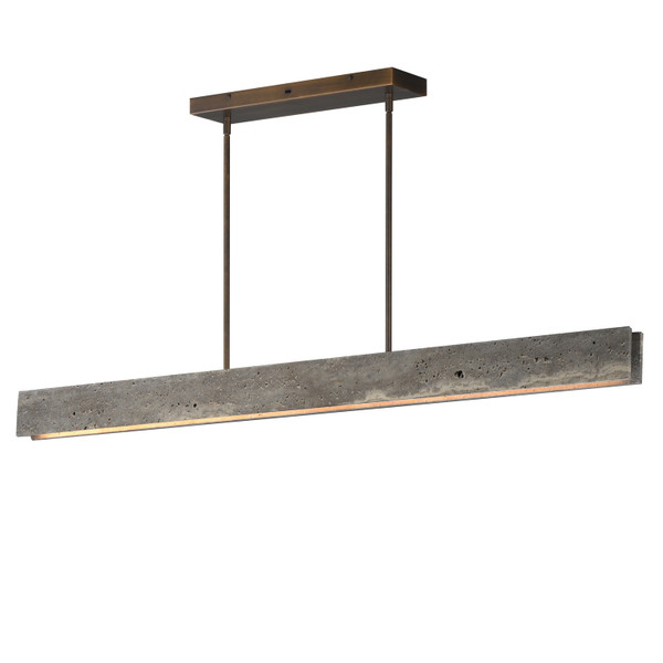 ET2 - E26268-TTVBZ - LED Linear Pendant - Lintel - Titanium Travertine / Bronze