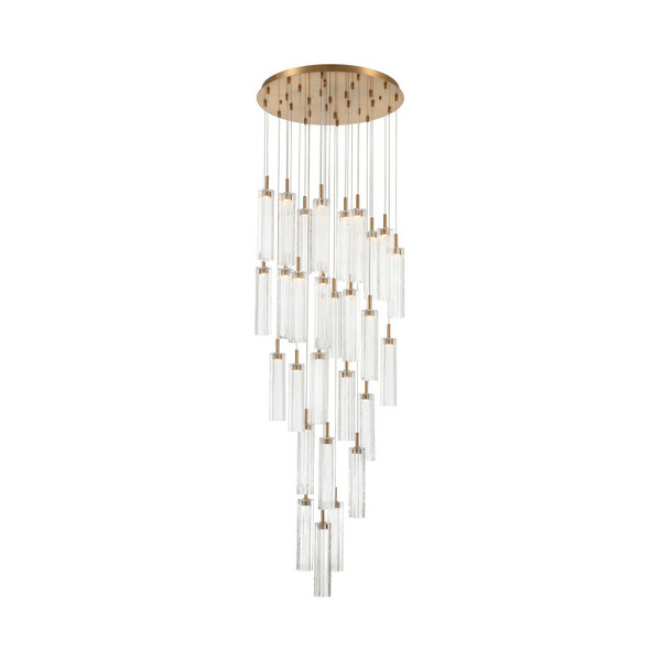 Crystorama - ADD-415-AG-CL - LED Pendant - Addis - Aged Brass
