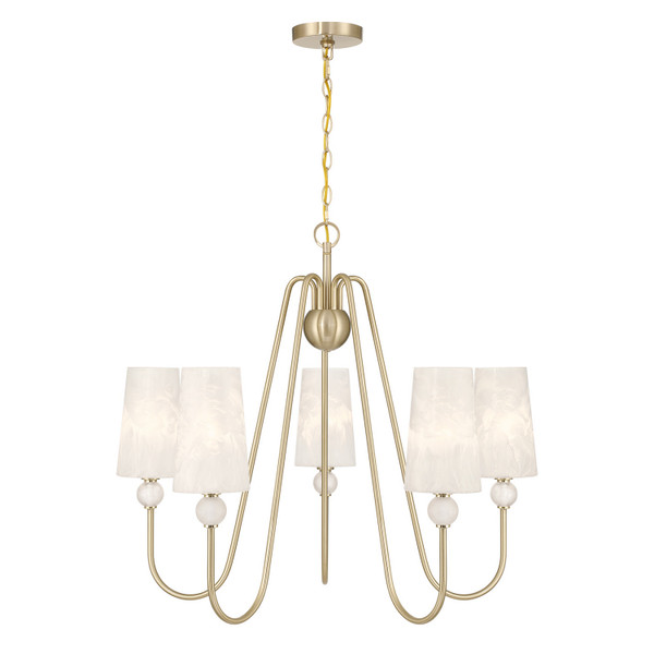 Savoy House - 1-1350-5-127 - Five Light Chandelier - Sheldon - Noble Brass
