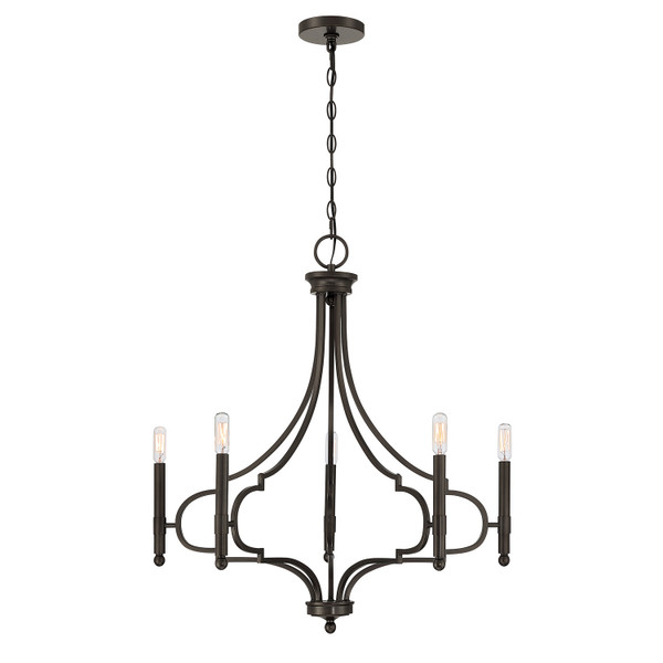 Savoy House - 1-5999-5-15 - Five Light Chandelier - Woodlawn - Mediterranean Bronze