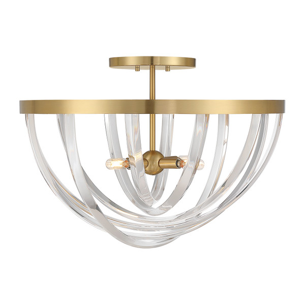 Savoy House - 6-1777-4-322 - Four Light Semi-Flush Mount - Jennings - Warm Brass
