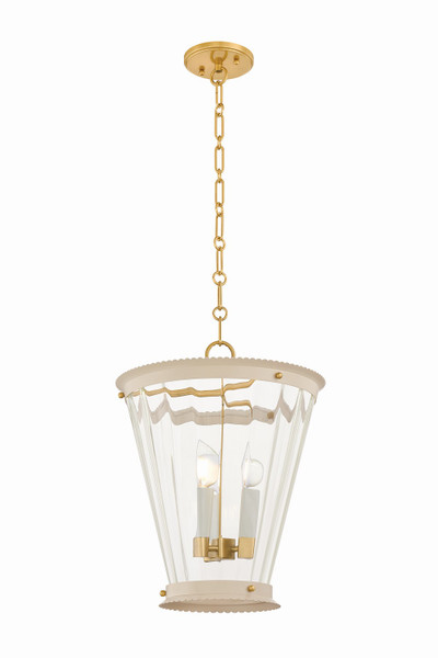 Mitzi - H1136703-AGB/SBQ - Three Light Lantern - Lucretia - Aged Brass