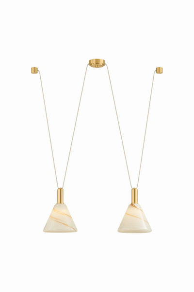 Mitzi - H1178902-AGB - Two Light Linear Pendant - Eileen - Aged Brass