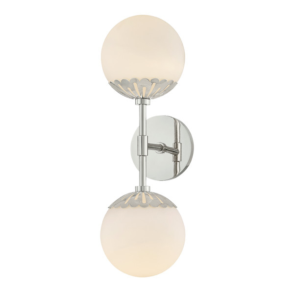 Mitzi - H193102-PN - Two Light Wall Sconce - Paige - Polished Nickel
