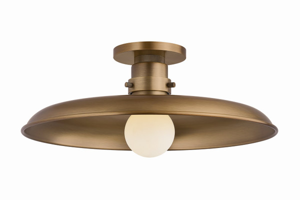 Troy Lighting - C3216-PBR - One Light Flush Mount - Rainhill - Patina Brass