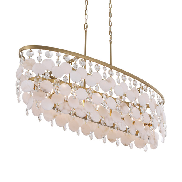 Metropolitan - N1836-870 - Five Light Linear Chandelier - Nova Mara - Painted Legacy Brass